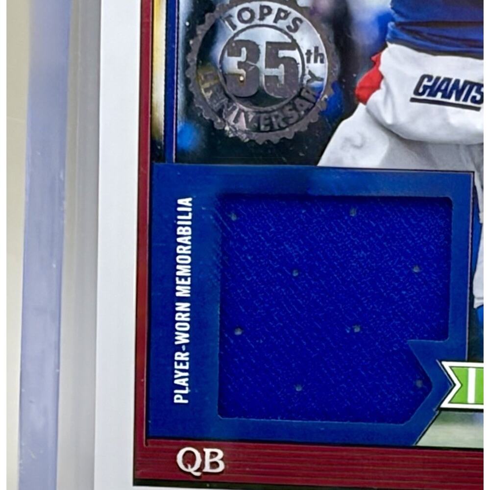 ๐จ 2026 Topps Flagship Jaxson Dart 1991 Relic Player-Worn #91TFR-JD Giants ๐ - Picture 2 of 3